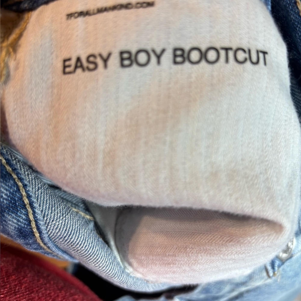 Seven For All Mankind Easy Boy Bootcut Jeans Women Size 32 Wide Leg Western - Picture 7 of 8